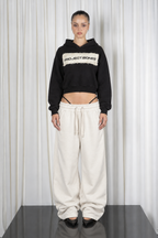 Project Bones Raw Label Cropped Hoodie
