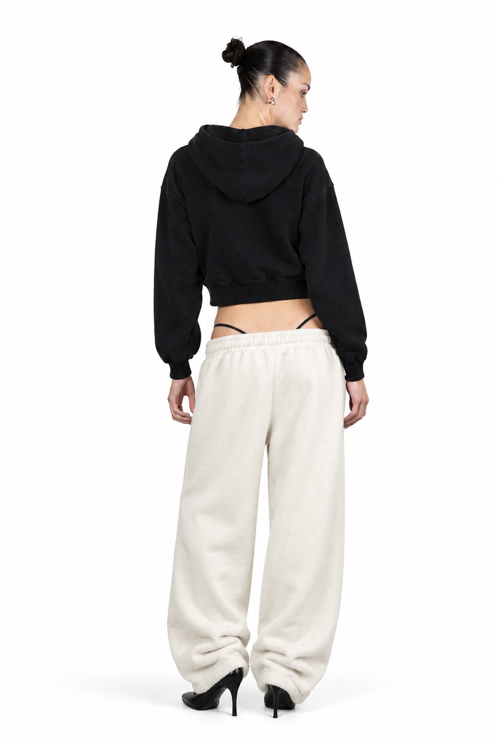 Project Bones Raw Label Cropped Hoodie