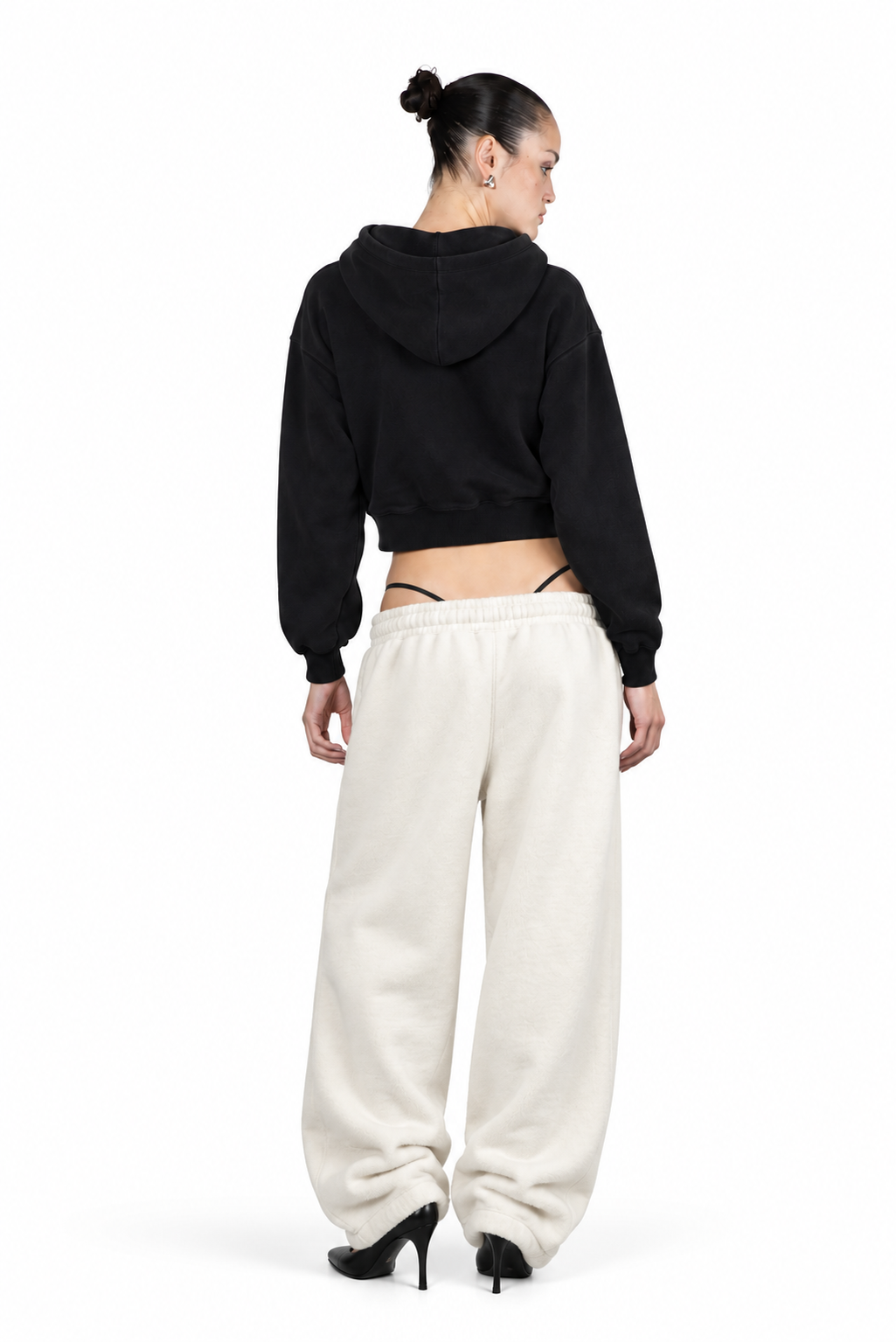Project Bones Raw Label Cropped Hoodie