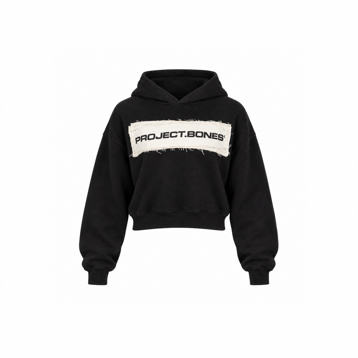 Project Bones Raw Label Cropped Hoodie
