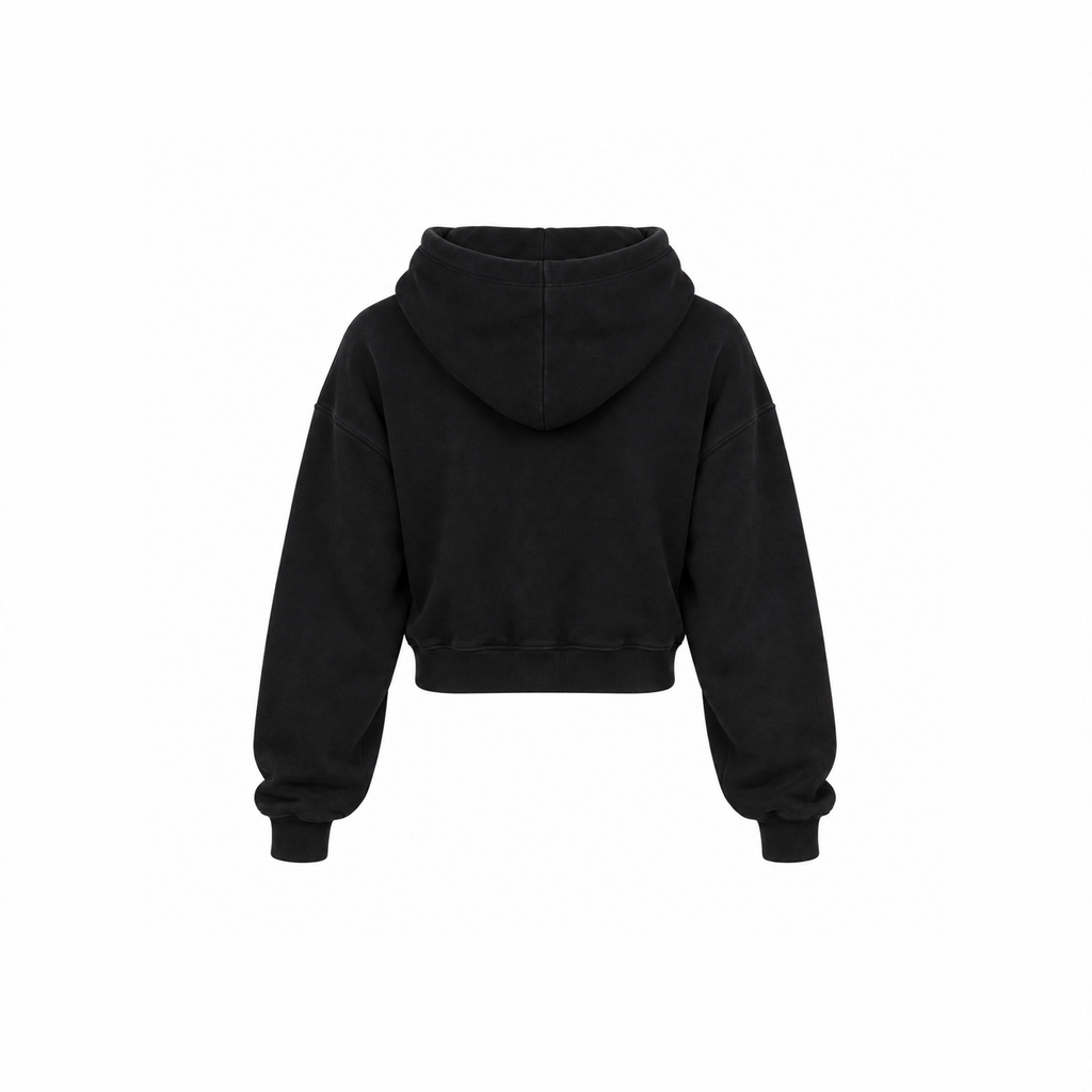 Project Bones Raw Label Cropped Hoodie