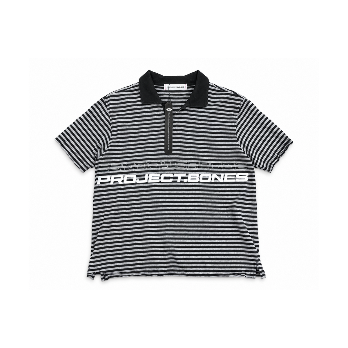 Project Bones “Reverse Signal” Striped Polo